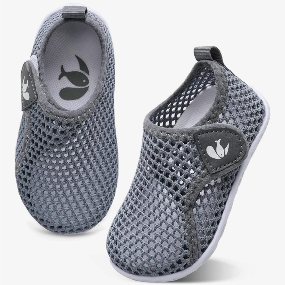 Gray Mesh Baby Walking Shoes Sneakers